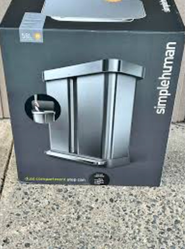 SimpleHuman - 58 Liter/15 Gallon Step Trash Can Recycler in Storage & Organization in City of Toronto - Image 2