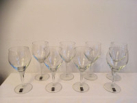 8 Verres Vin de Crystal Roscher8 Crystal Qine Glasses