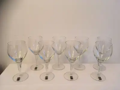 8 Verres Vin de Crystal Roscher8 Crystal Wine Glasses, View more