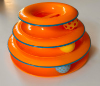 Cat Toy, Petstages Tower of Tracks Interactive, Orange, like new