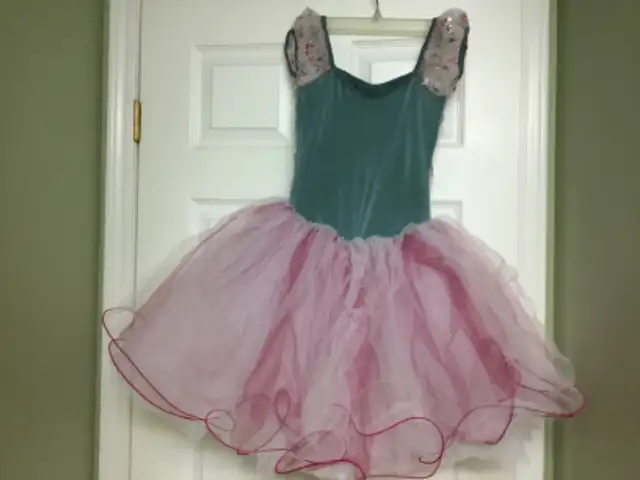 Youth Green and Pink Dance Dress62863739203202122