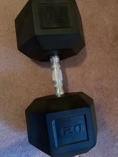 120 lbs dumbell, View more