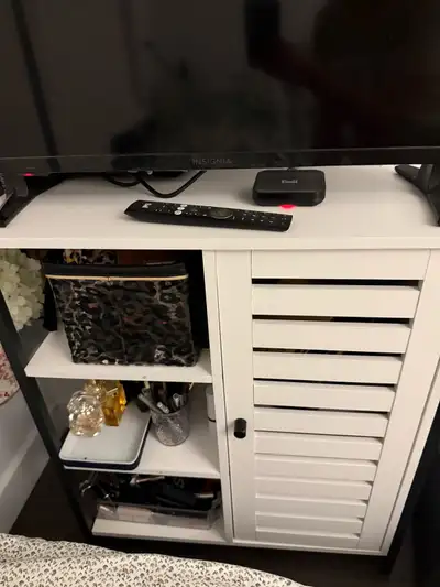 white tv stand/shelves , View more