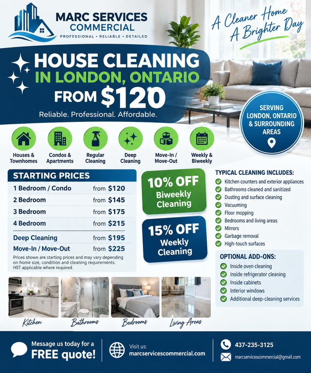 House Cleaning in London — From $120 ✨