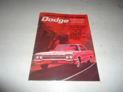1965 Dodge Sales Brochure. Not the regular Brochure. This One has Hi-Gloss Plastic coating on all Pa...