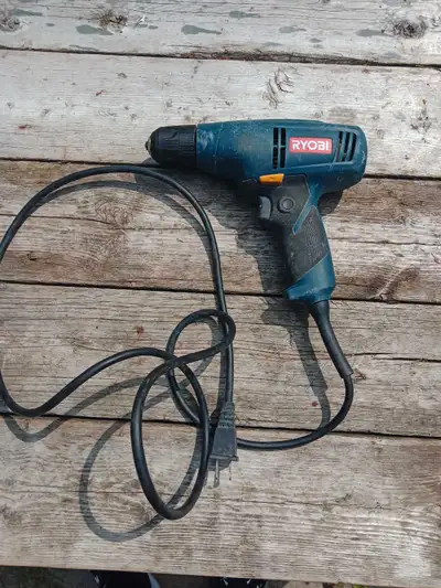 Ryobi Electric Corded Drill, Chuckless, Fwd/Rev, Powerful