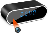 Horloge avec caméra espion WiFi HD 1080p, Vision nocturne