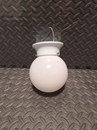 1-Bulb White Flush Mount Ceiling Light (6-inch) [2 available]