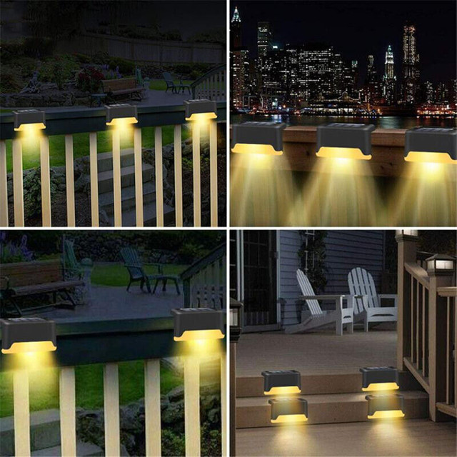 Free Shipping 4 PCS LED Solar Path Stair Outdoor Light Garden. in Outdoor Lighting in City of Toronto - Image 4