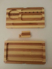 RAW Magnetic Back Flip Bamboo Rolling Tray