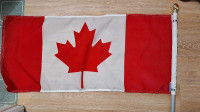 Canadian Flag 17"X37" and 3' Pole