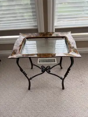 Pretty Bowring Accent Side Table with Removable Serving Tray Top, View more