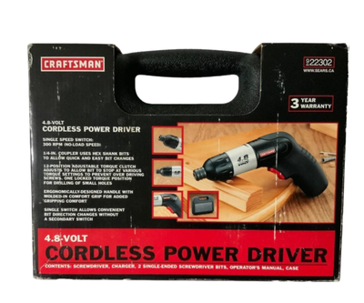 Craftsman 4.8 - Volt Cordless Power Driver With Case, View more