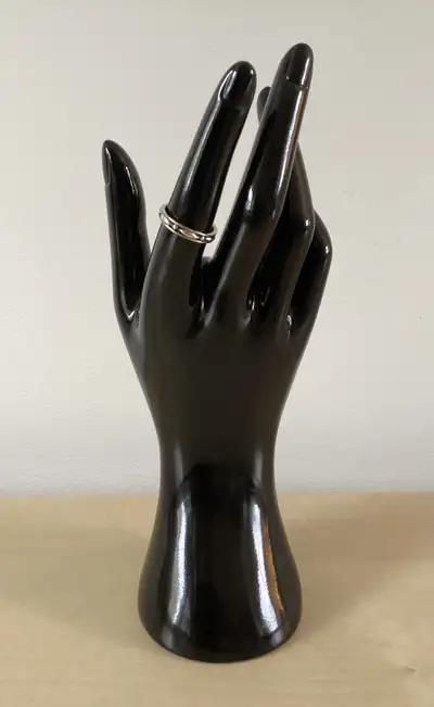 Vintage Sterling Silver Thin Band Ring Size 6.5, View more