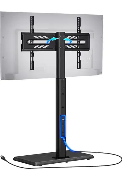 Greenstell TV Stand with Power Outlet, Universal Floor TV Stand for 32-75 inch, TVs - Height Adjusta...