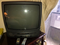 used Sansui cathode ray tube TV (broken VCR)