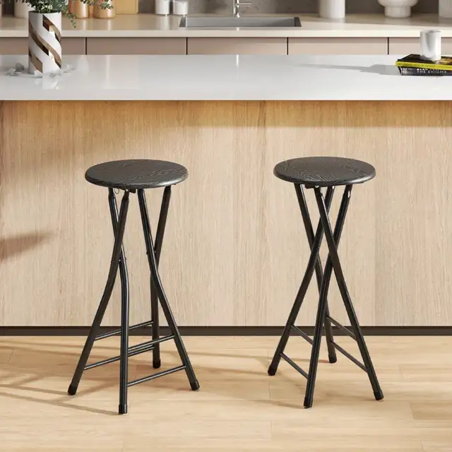 Foldable Barstool, Counter Height Bar Stool w Footrest and S in Chairs & Recliners in Markham / York Region - Image 11