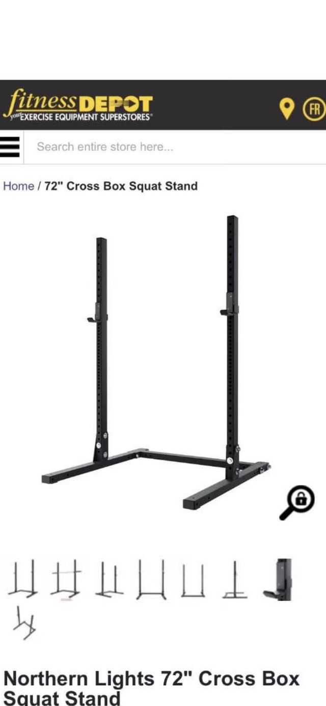 Rack a squat avec banc barre et poids et haltères Appareils d'exercice domestique Laval/Rive