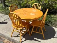 Dining Table w/ 5 Chairs Solid Wood (Delivery Available)