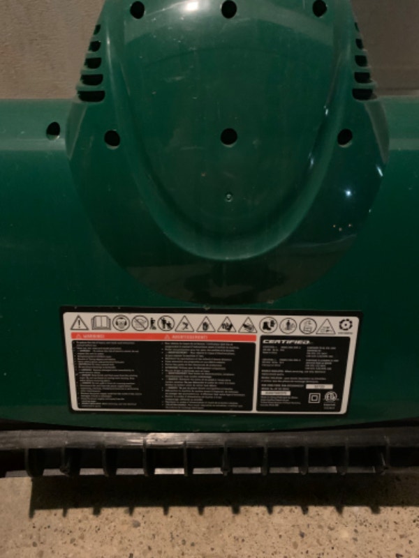 Electric Corded Snow Shovel, 12” like new Snowblowers Edmonton