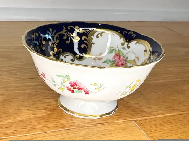 ** COALPORT CUP colbalt blue floral in Arts & Collectibles in Markham / York Region - Image 5