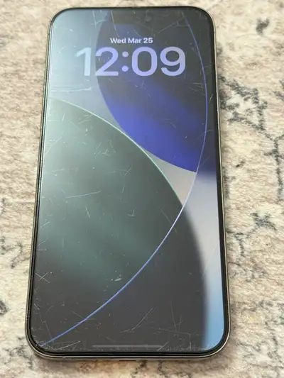 Natural Titanium iPhone 15 Pro Max 256GB - Tempered Glass, View more