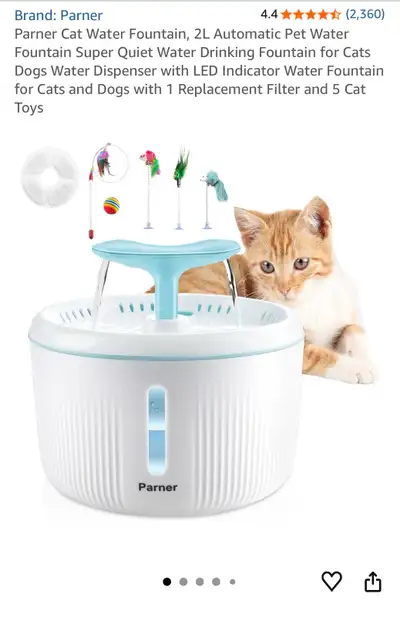 Cat water fountain, View more