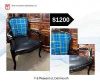 Leather and Tartan Antique Chair