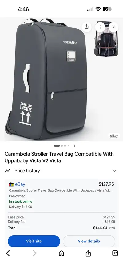 CARAMBOLA Stroller Travel Bag- BRAND NEW, View more