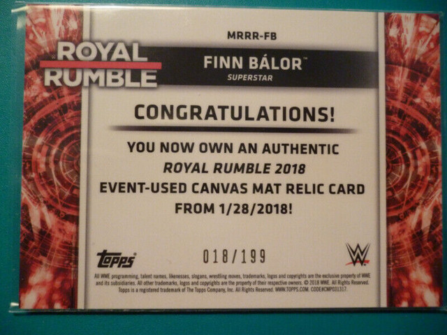 WWE Relic Topps Cards - Seth Rollins Balor Ziggler Elias Swann in Arts & Collectibles in Peterborough - Image 4
