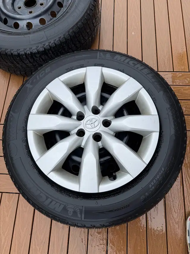 Toyota Camry Rims On Michelin Winter Tires 16" in Tires & Rims in Cambridge - Image 2