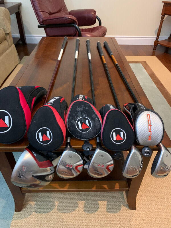 Men's RH 12.5d driver, 3 wood, 3 & 4 hybrids & Odyssey putter Golf