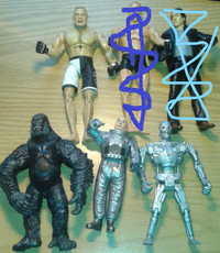 figurine, Brock Lesnar, king kong, Austin Powers, terminator