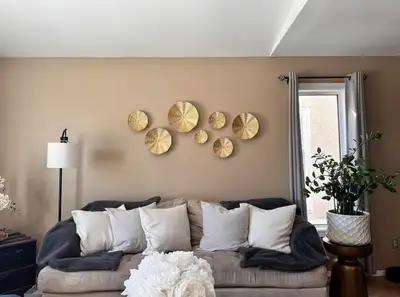 7PCS Gold Wall Art Hanging Sculptures, View more
