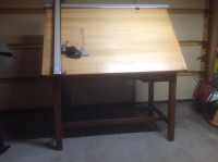 Vintage drafting/drawing table with drafting machine 