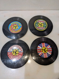 Set of 4 vinyl coasters