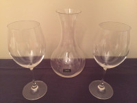 Mikasa Crystal Red Wine Glasses and Decanter
