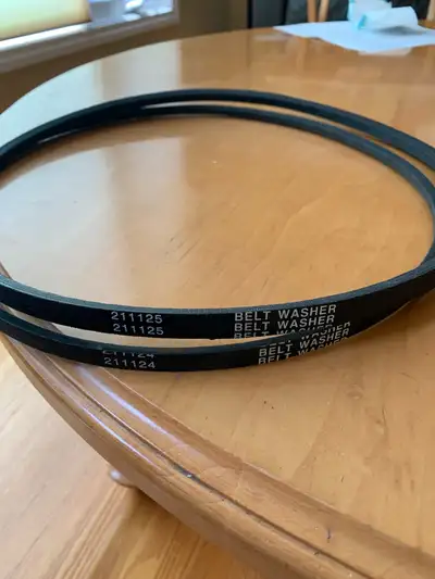 Brand new Maytag (and perhaps other brands of top load washing machines) belts. Ordered them online...