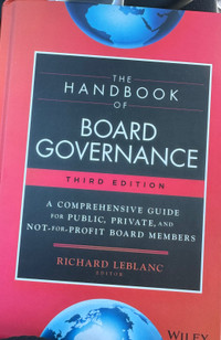 The Handbook of Board Governance by Richard Leblanc