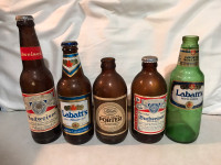 25 vintage bottles and old cans 