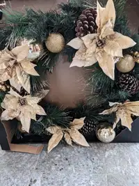 Pre-lit Christmas Door Wreath