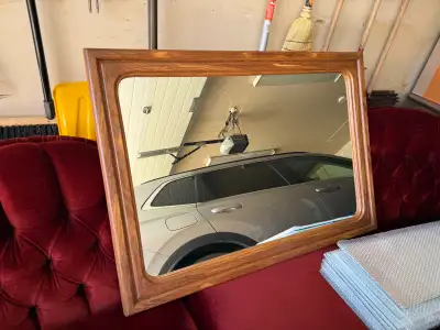 Sleek Oak Mirror, View more