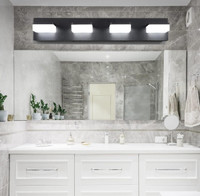 3 Colors Dimmable Black Vanity Lights for Bathroom