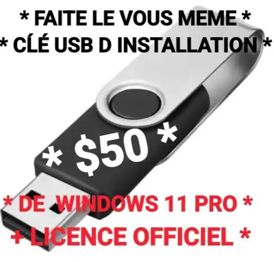 CLÉ USB D INSTALLATION DE WINDOWS 11 + LICENCE, View more