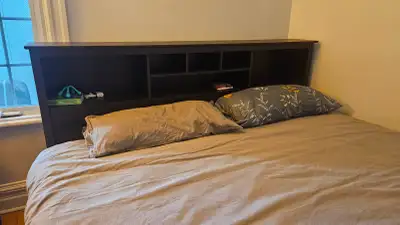 Tête de lit bibliothèque / Bookshelf headboard King Size, View more