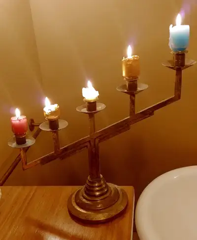 Chandelier en laiton, View more