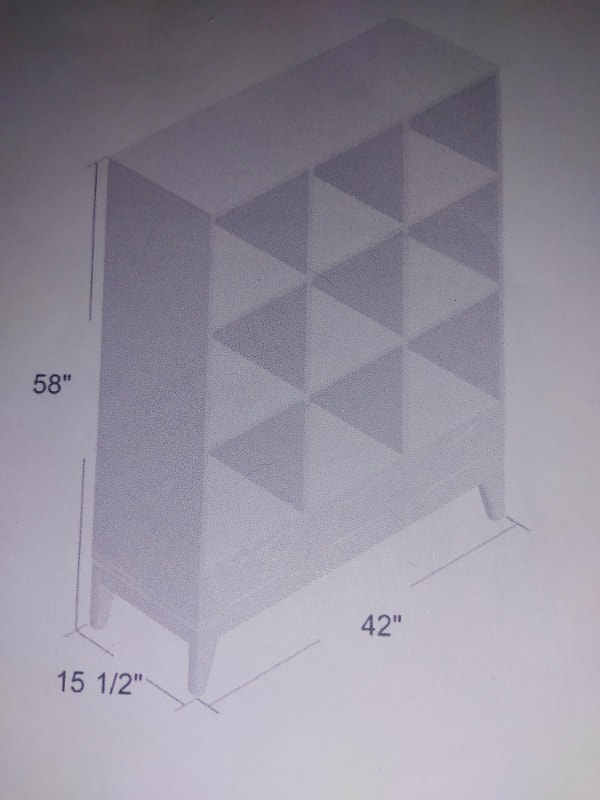 Agla 58'' H x 42'' W Solid Wood Cube Bookcase Bookcases & Shelving Units Kitchener