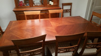Dining room table,  chairs & Hutch
