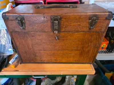 Vintage Oak Machinist Tool Chest - Hollowell Cabinets (Richmond, View more