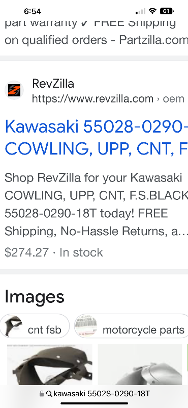 Kawasaki Ninja zx 6r Upper Front Center Cowling 55028-0290-18T in Other in Barrie - Image 9